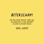 Beterschapskaartje met schildpad 'heb je auw?' 3