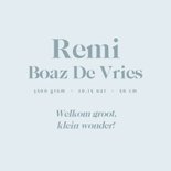 Blauw geboortekaartje met schattige poolvosjes en sterretjes 2