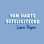 Blauwe verjaardagskaart met stipjes lieve papa 2