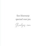 Bloemenkaart - Boeket bloemen in delfts blauwe vaas 3