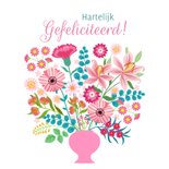 Bloemenkaart met vrolijke bos bloemen 2