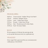 Bohemian vintage trouwkaart met droogbloemen en hexagon 2