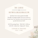 Botanisch uitnodiging jubileumfeest met droogbloemen  3