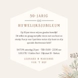 Botanisch uitnodiging jubileumfeest met droogbloemen  3