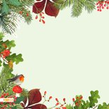 Botanische kerstkaart met foto 2