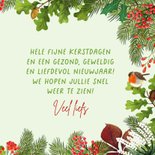 Botanische kerstkaart met foto 3