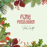 Botanische kerstkaart met kaars 2