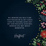 Botanische kerstkaart met kat 3