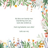 Botanische kleurrijke bedankkaart handlettering typografie 3