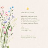 Botanische rouwkaart eigen foto en sierlijke veldbloemen 2