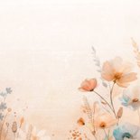 Botanische rouwkaart eigen foto en zachte aquarel bloemen Achterkant