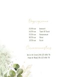 Botanische trouwkaart Mr. & Mrs. met waterverf en goudfolie 2