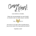 Bruiloft change of plans nieuwe datum annuleren hartje goud 3