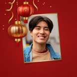 Chinese verjaardagskaart lampjes slingers confetti 2