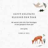 Christelijke kerstkaart bosdieren holidays blessed new year 3