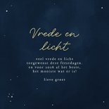 Christelijke kerstkaart engel met ster vrede & licht 3