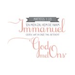 Christelijke kerstkaart Immanuel God met ons 2