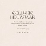 Christelijke nieuwjaarskaart licht vreugde hoop zandkleur 3