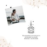 Christelijke trouwkaart stijlvol waterverf goud foto 2
