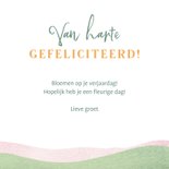 Christelijke verjaardagskaart bloemenletters Gods zegen 3