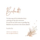 Communie bedankkaart foto ichthus bohemian gedroogde takjes 3