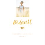 Communie fotokaart bedankt handschrift 2