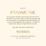 Communie fotokaart uitnodiging met goudfolie 3