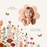 Communie lentefeest uitnodiging stijlvol wilde bloemen 2