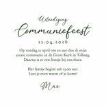 Communie uitnodigingskaart eucalyptus kraft foto 3