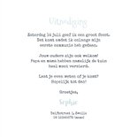 Communie wegwijzers uitnodiging sterren hout fotoslinger 3