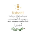 Communiekaart bedankt eucalyptus waterverf foto's sterren 3