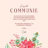 Communiekaart bloemen op helder blauwe achtergrond 3