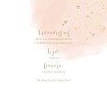 Communiekaart foto waterverf hartjes  3