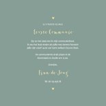 Communiekaart gouden hartjes en sterren aanpasbaar 3