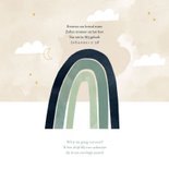 Communiekaart hip regenboog, maantje wolkjes 2