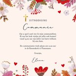 Communiekaart kerk en bloemen 3