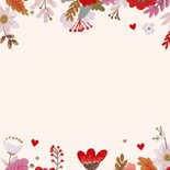 Communiekaart kerk en bloemen Achterkant