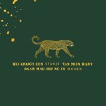 Communiekaart leopard goudlook met spetters 2