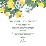 Communiekaart met citroen en bloemen fris 3