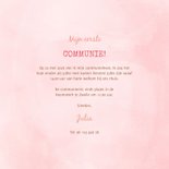 Communiekaart wegwijzer met foto, bloemen en hartjes 3