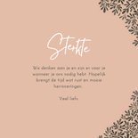 Condoleance kaart kring van bladeren. 3