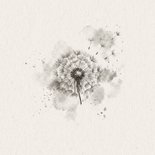 Condoleance kaart met paardenbloem aquarel 2