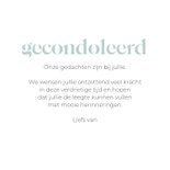 Condoleance kaart zeilboot op stille zee 3