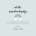 Condoleance sterkte kaart huisdier at the rainbowbridge 3