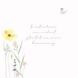 Condoleance - Veldbloemen met vlinder 2