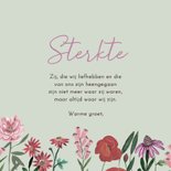Condoleancekaart bloemen met vogel 3