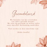 Condoleancekaart bloemen waterverf hout vrouw sterkte 3