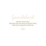 Condoleancekaart Illustratie konijn met bloemen in bruindruk 3