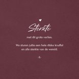 Condoleancekaart liefde en troost hartje 3