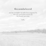 Condoleancekaart met eikenboom zwart-wit 3